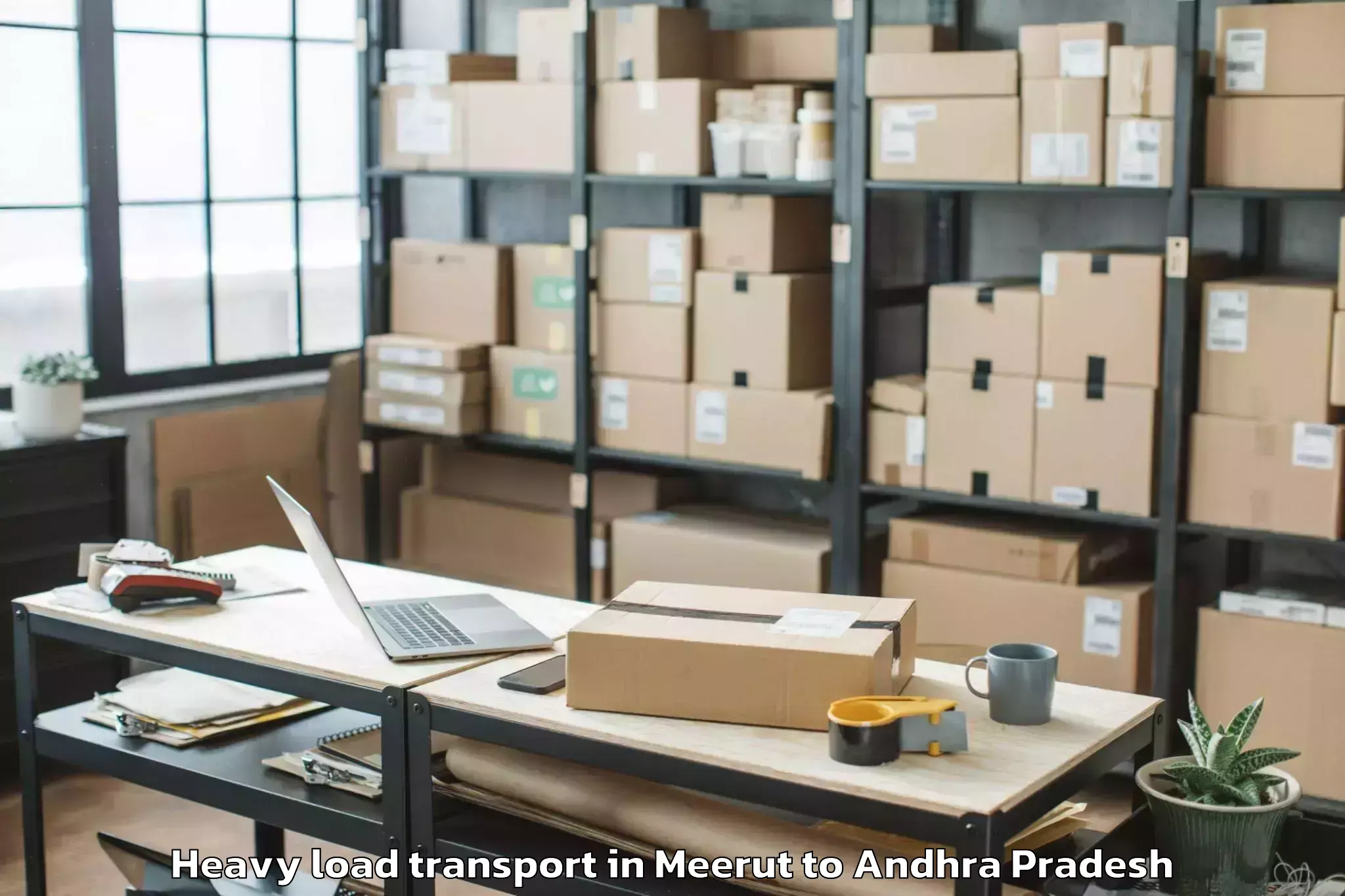 Book Meerut to Dornipadu Heavy Load Transport Online